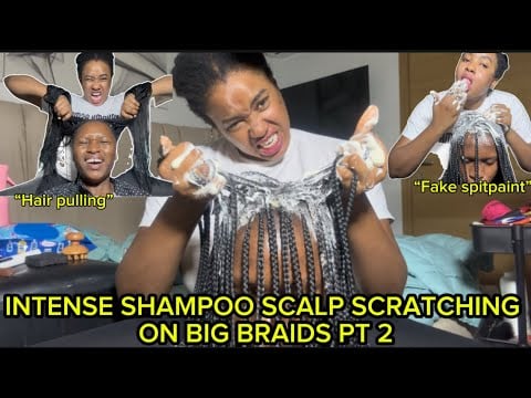 ASMR: FAST & AGGRESSIVE SHAMPOO SCALP SCRATCHING FOR ULTIMATE CLEANING ON DIRTY BIG BRAIDS FT PURITY