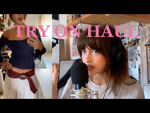 ASMR try on haul mercato 🎀 sussurri rilassanti e fabric sounds😴💤
