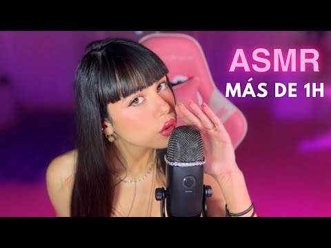 ASMR 👄 MÁS de 1 HORA de MOUTH SOUNDS e INAUDIBLE! 💕Recopilación