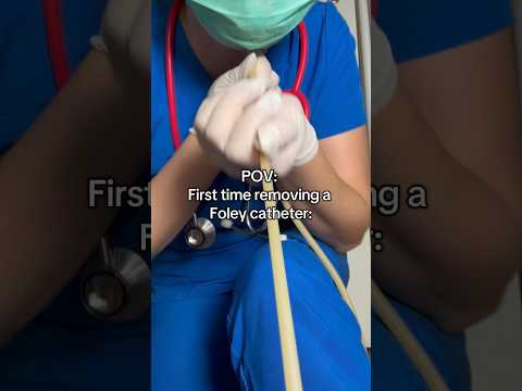 First time removing a Foley catheter: not so good #latexgloves #nurse #medicalexam