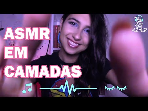 ☆ ASMR em camadas (Sons de boca, inaudível e tapping) ☆