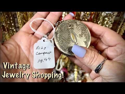 ASMR~Vintage Jewelry shopping trip!  (Soft Spoken) Jewelry rummage!! No-talking version tomorrow.