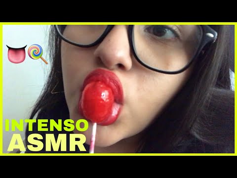 ASMR CHUPANDO UNA PALETA | LICKING LOLLIPOP 👅🍭 MOUTH SOUNDS