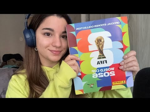 ASMR completando al 100% el álbum del mundial 2026 