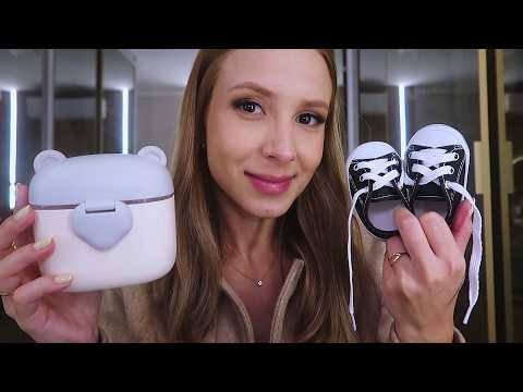 ASMR 🙋🏼‍♀️ porque eu sumi? sussurros sobre o segundo trimestre e mostrando coisinhas do baby 👶🏼