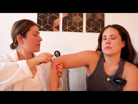 Calming ASMR Head-to-Toe Medical Exam at Home on a Friend [Soft Spoken, Realistic]