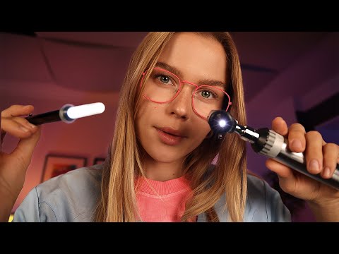 ASMR Doctor Lizi Checking Your Ears!  Ear Examination, Ear Cleaning & Hearing Test ~ Soft Spoken