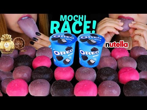 ASMR OREO MOCHI ICE CREAM RACE! Week in the life & behind the scenes 먹방