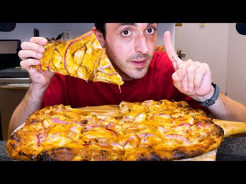 HONEY MUSTARD CHICKEN PIZZA ! * MUKBANG PIZZA PARTY * NOMNOMSAMMIEBOY