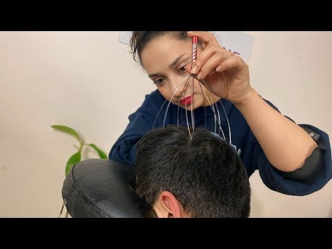 Asmr Massage Lady Sedef - Hair combing, head, neck and back massage