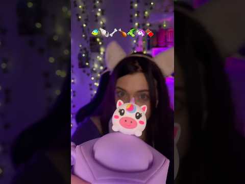 ASMR EMOJI CHALLENGE🐠🐚🦴🍗🥒🦄🍫 #asmr #asmr #tapping #таппинг #асмрдлясна