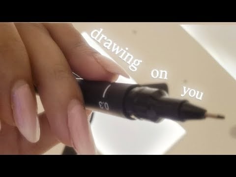 sleep asmr for 1 hour || looped || drawing on you 