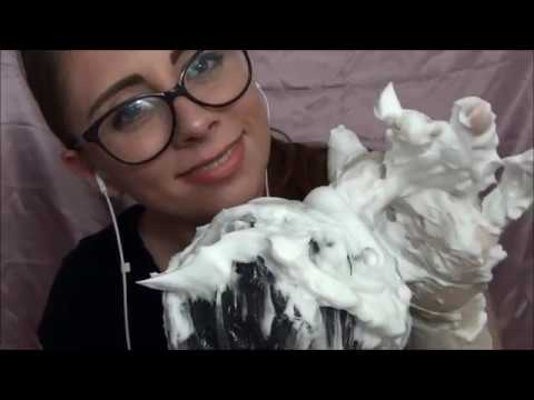 [ASMR] Shaving Cream In Your Ears-Latex Gloves & Crinkles