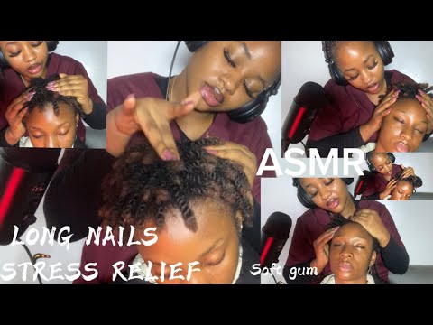 ASMR💫 RELAXING SCALP SCRATCH WITH LONG NAILS 