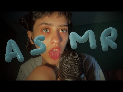 ASMR 10 mouth sounds diferentes + visual (besitos, purring, tktk, tongue clicking, +) rápido