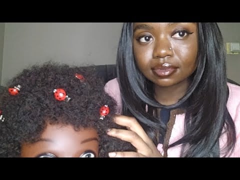 ASMR You Deserve This.. Beautiful 🤍 Playing With Your Afro Hair 😌 (layered sounds)