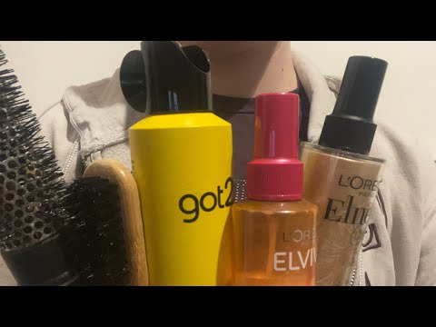 ASMR hairstylist roleplay 🎀 brushing, spray sounds & curling your hair - no talking 
