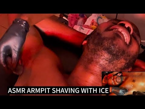 ASMR Armpit Shaving, Massage, Ice Massage, Spraying & Oiling for Deep Relaxation & Tingles