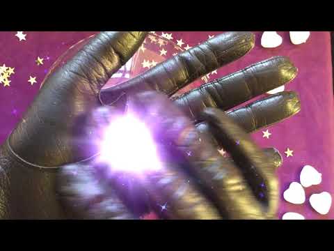 LEATHER  GLOVES 🤚 DIVINATION SPELLS 👄  with THUNDER   [[ASMR]]