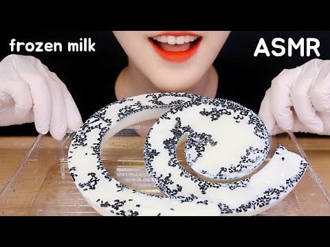 FROZEN MILK ASMR ICE MILK ASMR ICE EATING ASMR 🍼