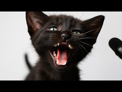 Black Kitten Meowing Sound 🔊