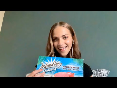 ASMR | Whisper/Ramble While Eating Coconut Sorbet 😋