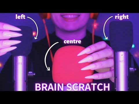 Asmr Mic Scratching - Brain Scratching | Hypnotic Asmr No Talking for Sleep with Long Nails