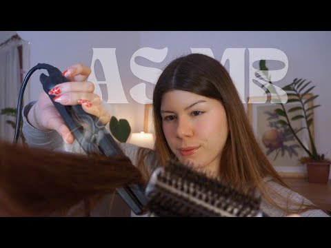 ASMR fazendo CHAPINHA NO SEU CABELO até você dormir 🪞💤