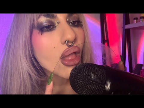 ASMR Mouth Sounds 🎀 Glass Kisses