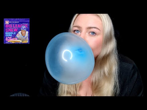 ASMR BUBBLE GUM ( CHEWING & BLOWING BUBBLES)