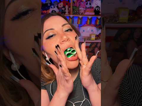 Crunchiest Ribbon Candy ASMR 💥 #crunchy #oddlysatisfying #satisfying #asmr #asmrsounds #mukbang