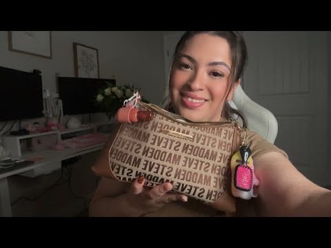 ASMR| What’s in my bag? 🤎- light gum chewing 