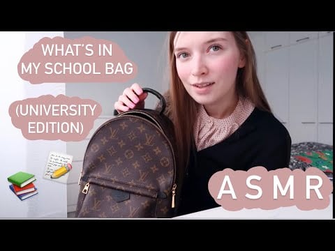 ASMR suomi - MITÄ ON MINUN KOULULAUKUSSA? What's in my school bag - Что в моей сумке АСМР esittely