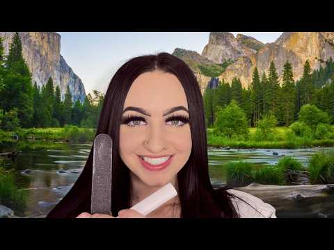 [ASMR] Stranger Does Your Nails On A Bench + A View | Soft Spoken