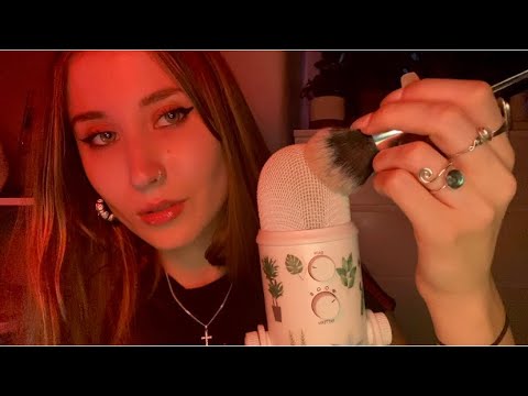 asmr | repeating trigger words & mic brushing (part 1)