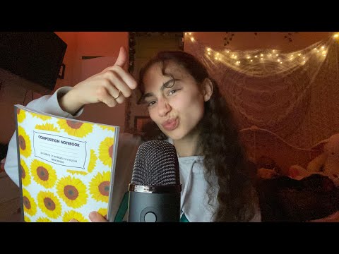 ASMR/ Let’s do our homework together ! 1 AM study sesh :)