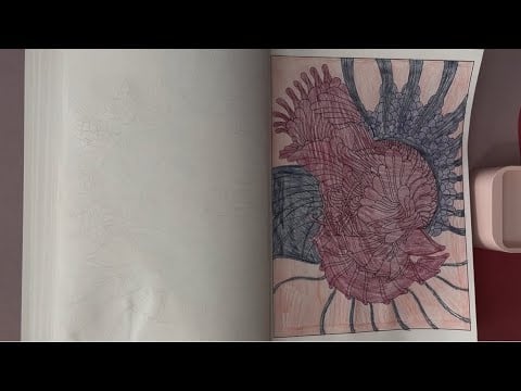 ASMR 1 Hour Of Coloring In A Mindfulness Coloring Book (No Talking)