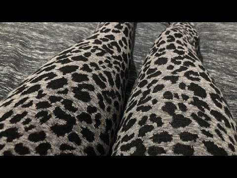 ASMR•~•FABRIC SCRATCHING LEOPARD LEGGINGS ✮𖦹 