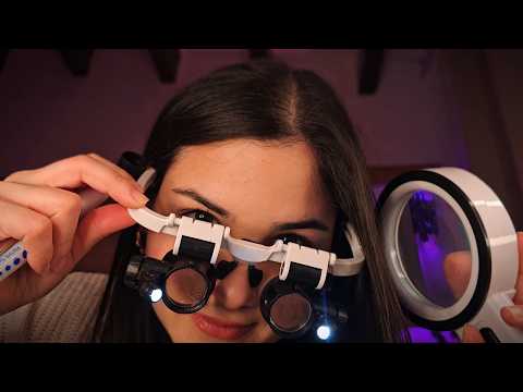 ASMR EXAME FACIAL Detalhado✨️ Relaxamento Produndo,Sons Suaves e Atenção Pessoal.