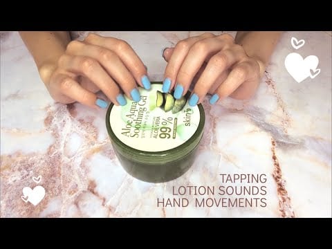 ASMR Tapping, Lotion Sounds and Hand Movements (No Talking)