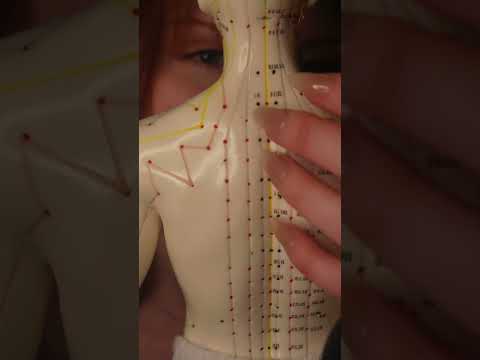 Acupuncture doll ASMR tapping scratching long nails 💅 Whisper Clicky 😴