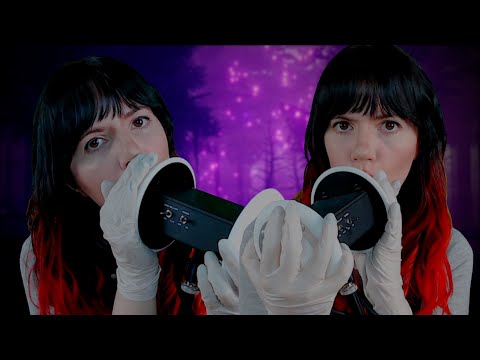 [ASMR] 👅Intense Ear Licking and Tongue Flutters (Layered Video, Kisses, Latex Gloves)