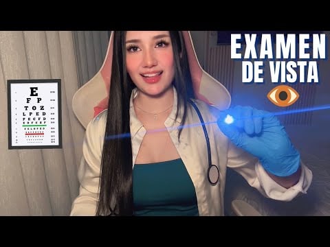 ASMR Examen de la VISTA Realista 👩🏻‍⚕️ (Muy Detallado + Relajante) 