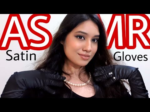 ASMR | Satin Glove Sounds In 4K | Hand Movements, Mouth Sounds | THE VJ ASMR