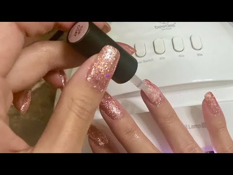 ASMR Gel Nail Polish Application (No Talking) 💅 - Brushing, Tapping, Etc