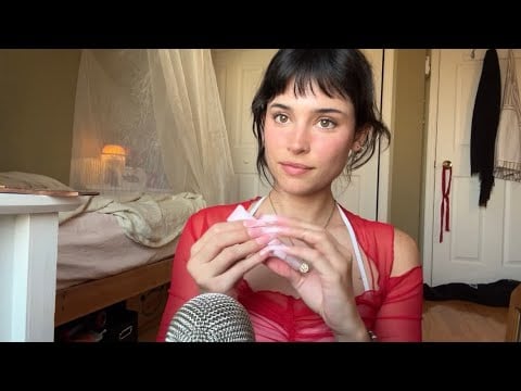 ASMR chill makeup application hang ♡ rambles, tapping and mouth sounds for relaxation ♡ 