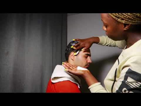 ASMR- Straight Razor Head Shave by Female African Barber/ No Editing- Raw Version
