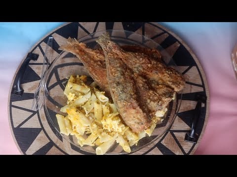 Fried Croaker And Mac And Cheese ASMR Eating Sounds