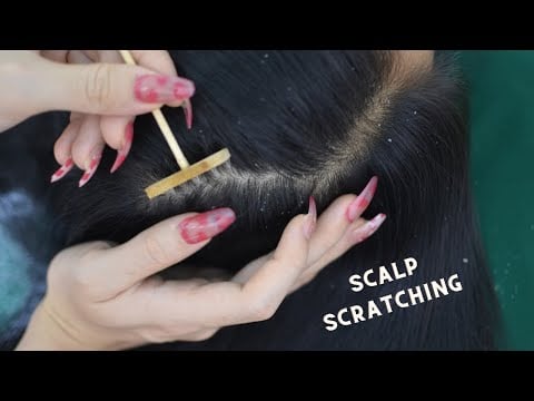 ASMR Scalp Check, Scalp Scratching Agressive, Scalp Massage With Long Nails On Real Person For Sleep