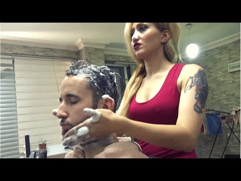 ASMR FEMALE FOAM MASSAGE (Hair Wash / Head Massage)